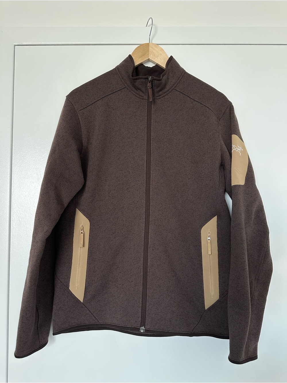 Arc'teryx Brown Lightweight Full-Zip Jacket with Tan Accents